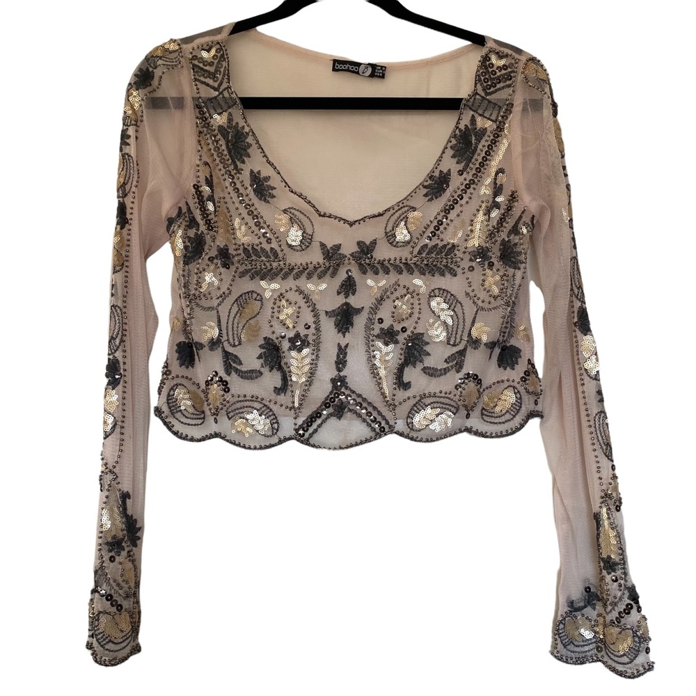 BooHoo Beaded Blouse